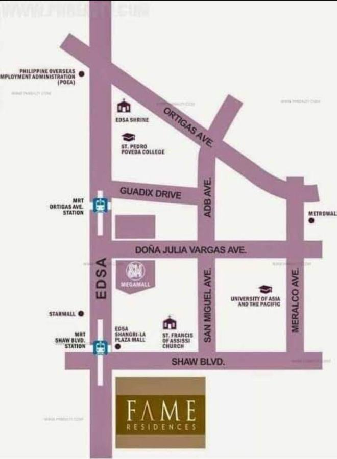 Penthouse Studio At Fame Residence 41St Floor, Shangrila-Megamall Manila Luaran gambar